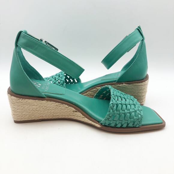 Vince Camuto Womens Bretandi Espadrille Wedge Heel Sandals Size 7.5 Ocean NIB - Picture 3 of 11